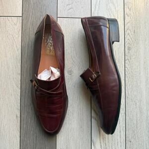 Salvatore ferragamo red leather penny